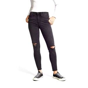 Madewell 9” Mid Rise Distressed Skinny Jeans